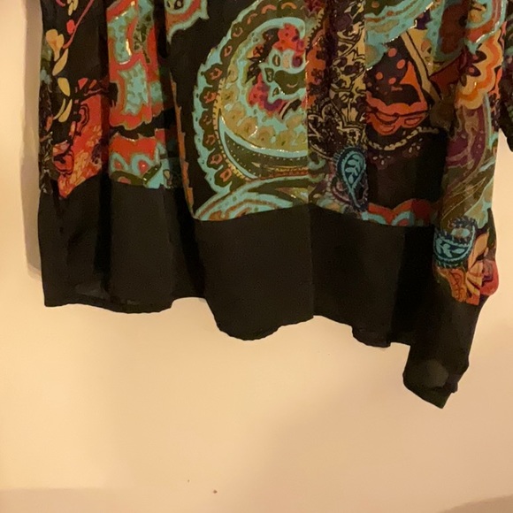 Fashion Bug sheer paisley tunic caftan plus size 1X - Picture 2 of 13